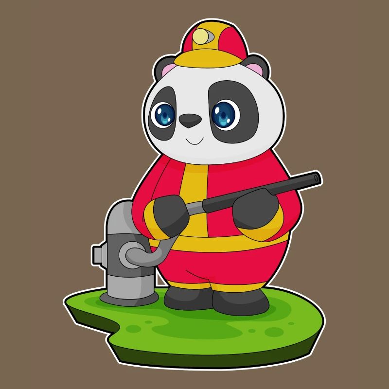 Panda Firefighter Fire Hose