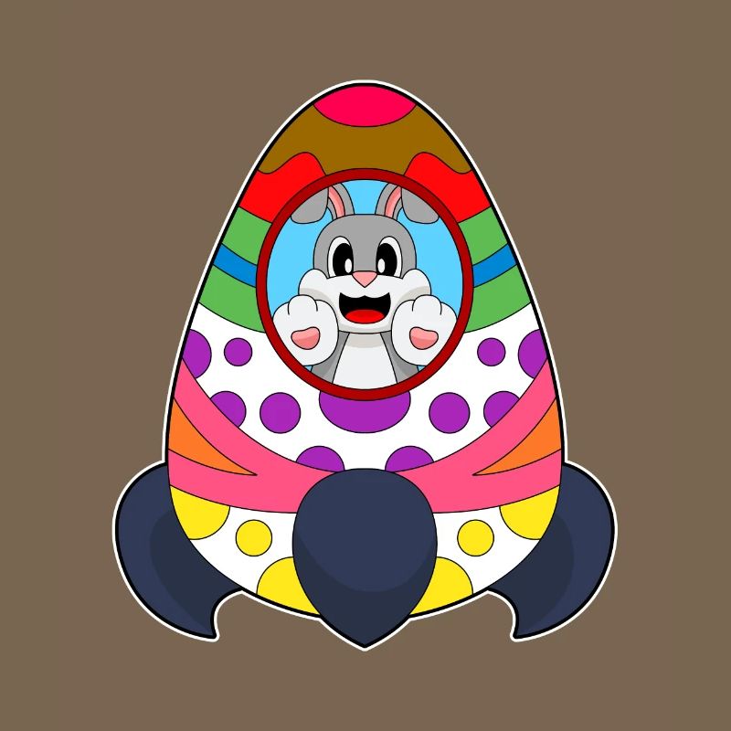 Fusée d’oeuf de Pâques lapin