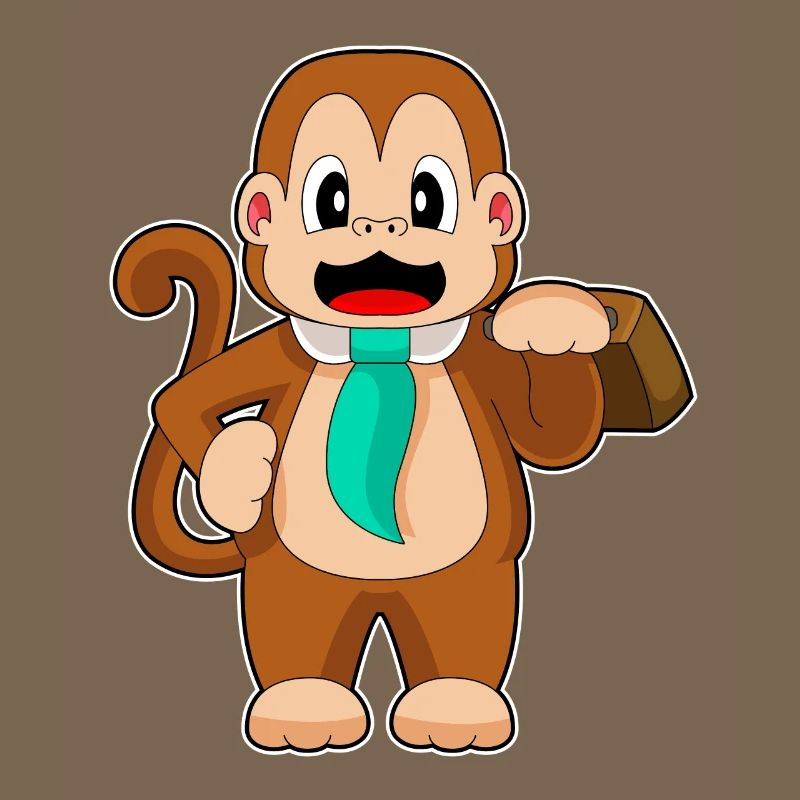 Monkey Entrepreneur Porte-documents
