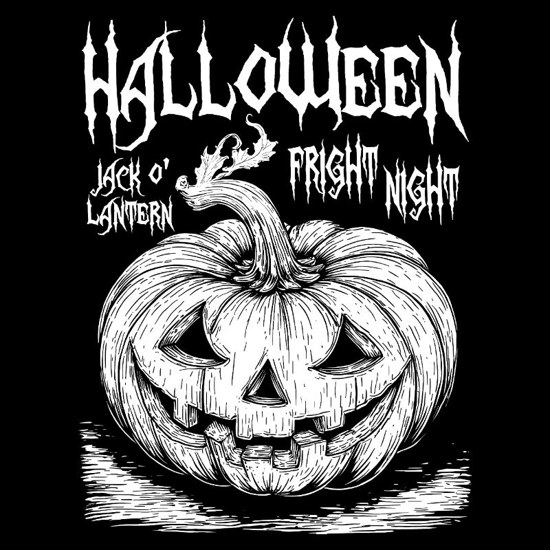 Halloween Jack O' Lantern White Design