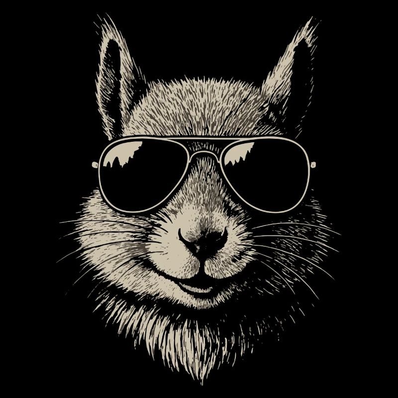Cool Squirrel Wearing Sunglasses Illustration