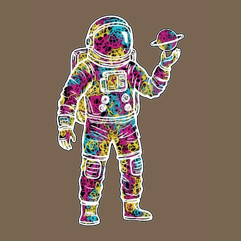 Space Astronaut Scribble Planet Scribbles
