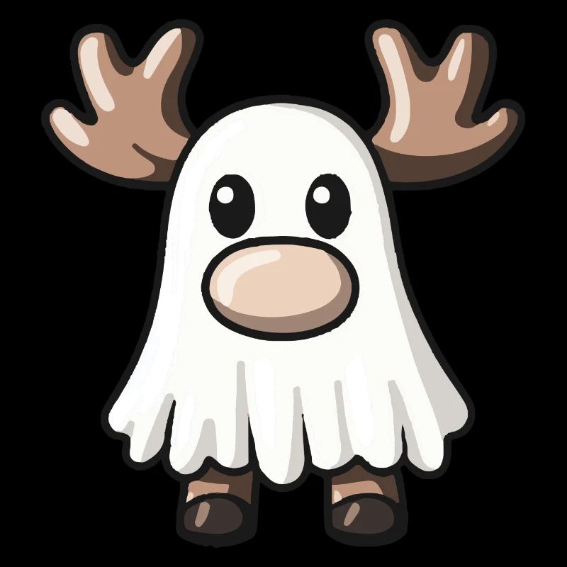 Elch Halloween Comic Geist