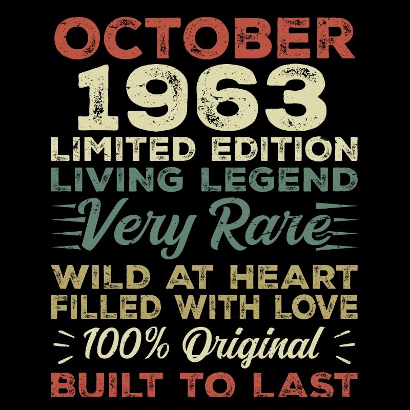 1963 October 1963 Birthday October 1963 Original
