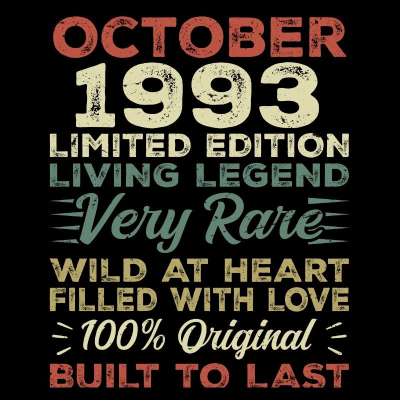 1993 Octobre 1993 Anniversaire Octobre 1993 Original