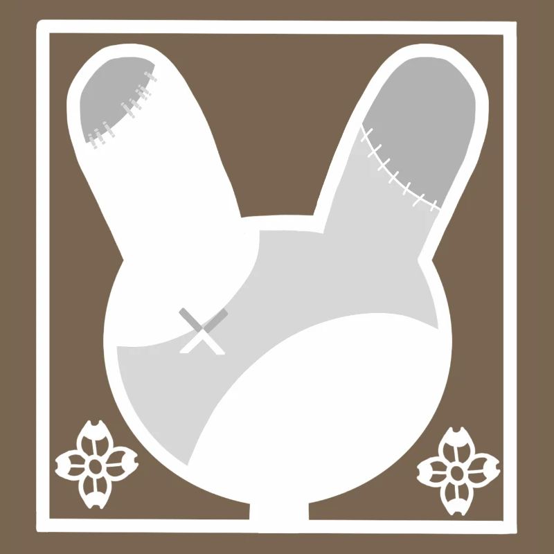 Silhouette du lapin-patchwork