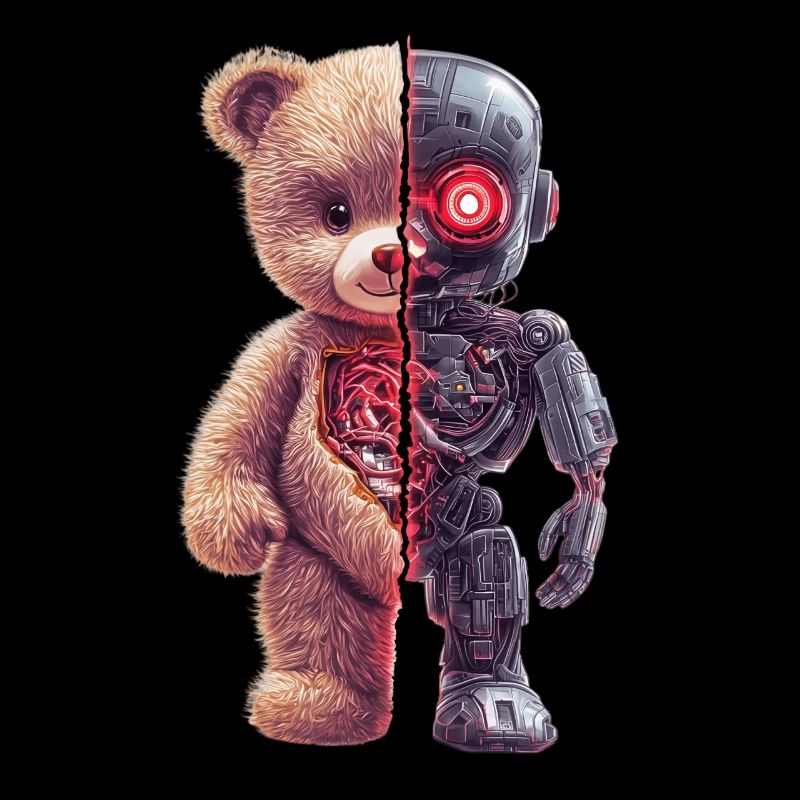 Funny Robot Tech Teddy Bear Cyborg Animal Bear
