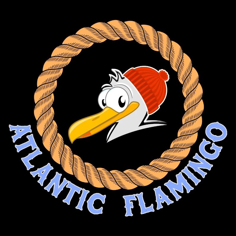 Atlantic Flamingo Funny Seagulls Design