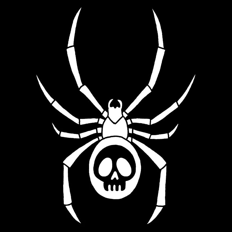 White spider and skull