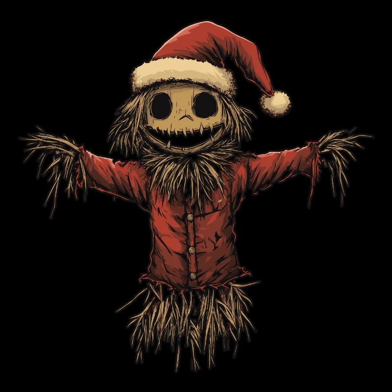 Funny Christmas Scarecrow