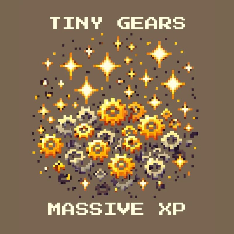 Tiny Gears XP Conduire Mécanique de précision Nerd Pixel