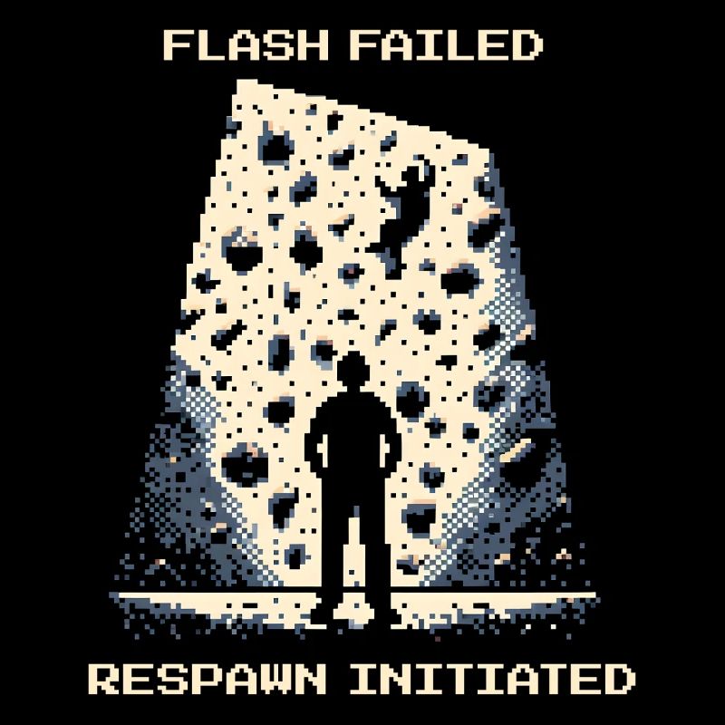 Echec de la mémoire Flash | Bloc Pixel Art Crash Pad