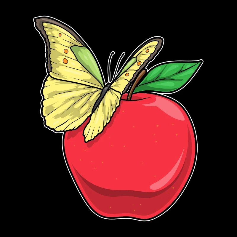 Butterfly Apple Fruit