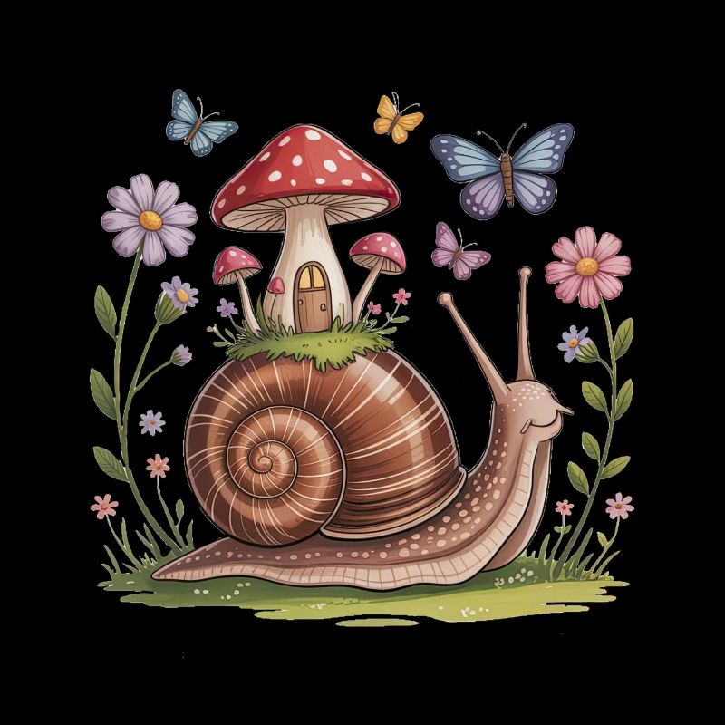 Whimsical Snail Cottagecore
