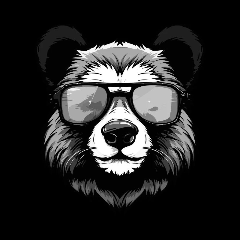 Panda Hipster Cool Party