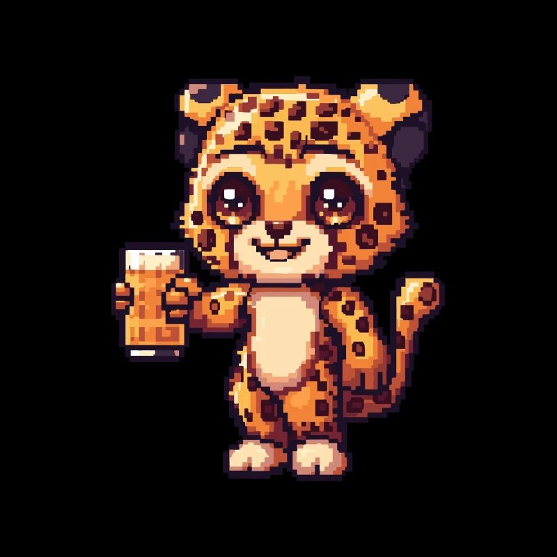 Bière Leopard Pixel