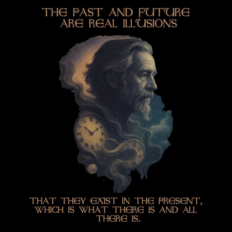 Alan Watts Time Citation Art