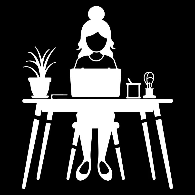 Learning Woman Computer Job