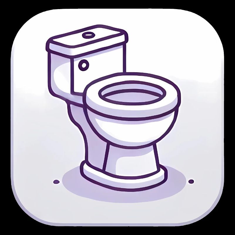 Icône de toilette minimaliste lavande