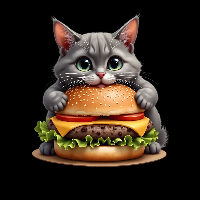 Chat Restauration rapide Burger Chats Hamburger Amoureux des chats