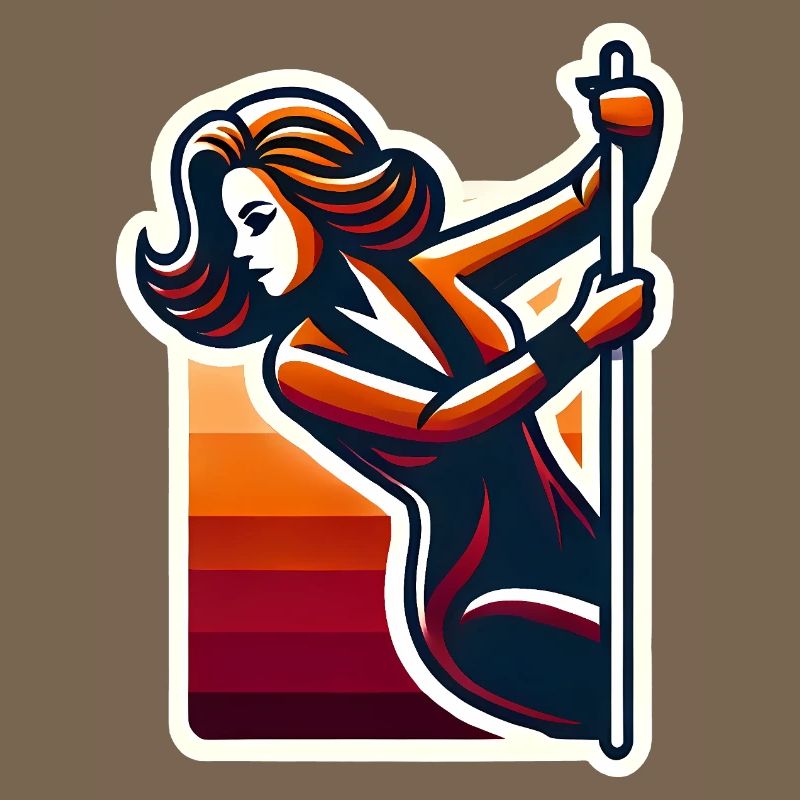 Funny Stripper Silhouette Design