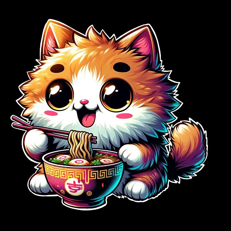 Chat Ramen Kawaii Anime