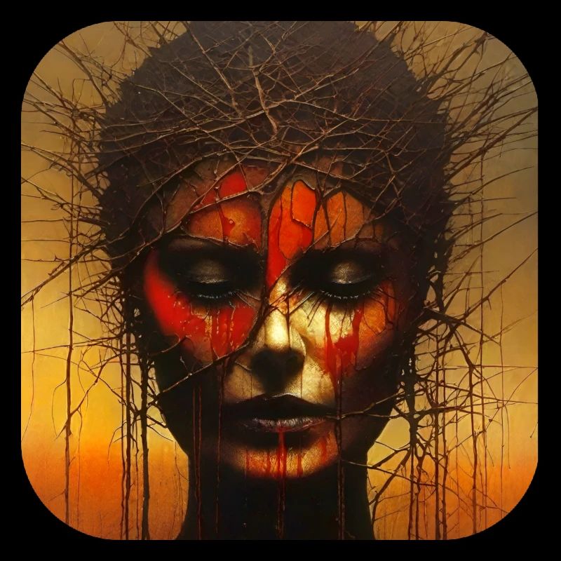 Dark Horror Women Face