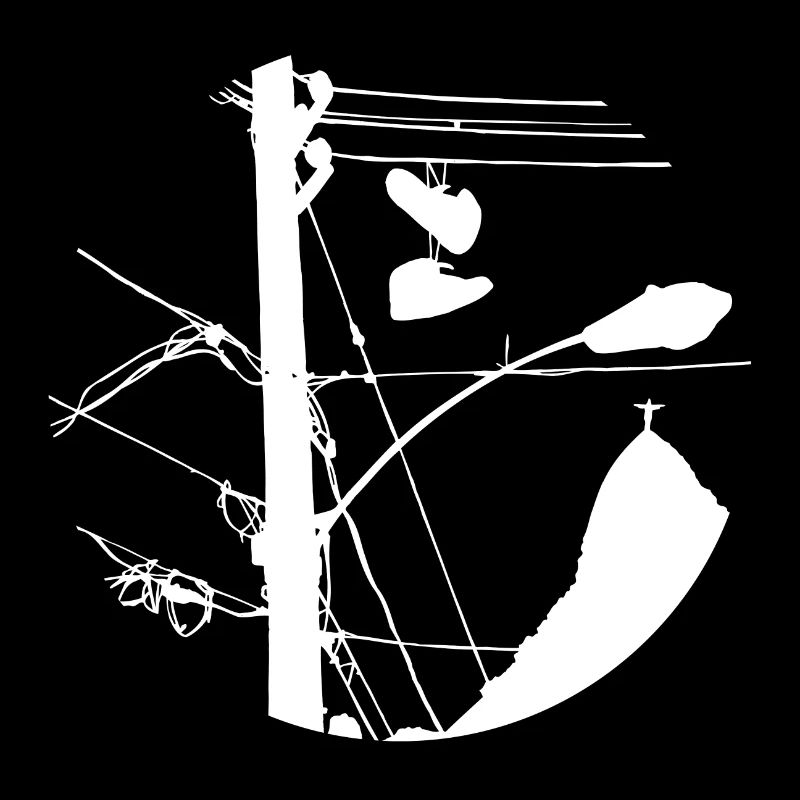 Sneakers silhouette hanging