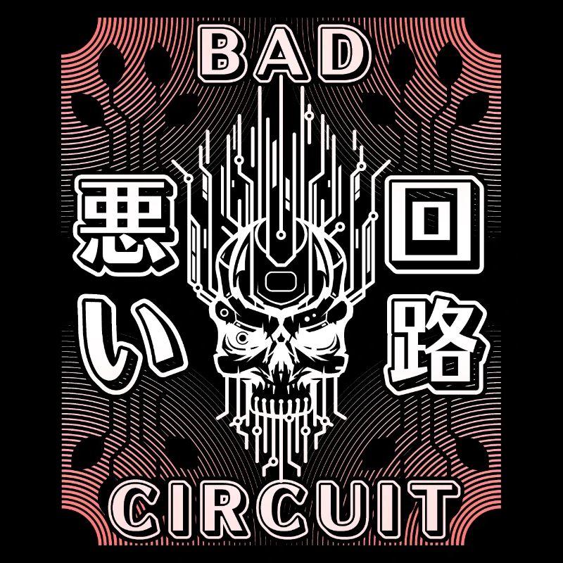 Circuit, Computer Board, Skull Saying