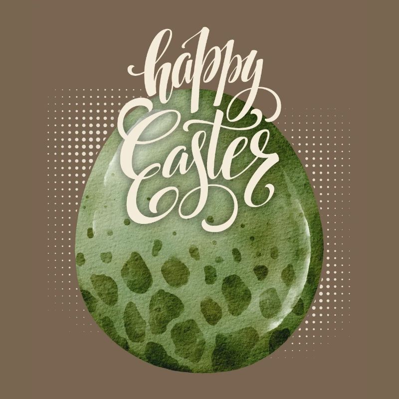 Easter, Dinosaur Egg, Happy Easter Typography