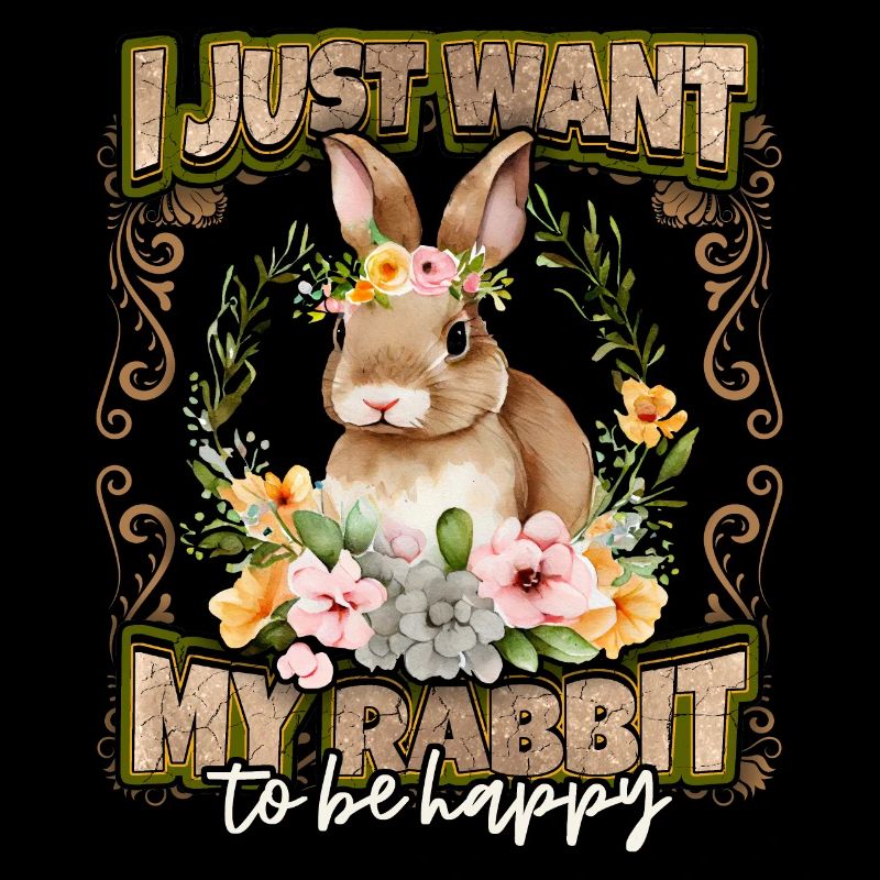 Rabbit Saying, Illustration Kawaii Rabbit Rabbit Rabbit