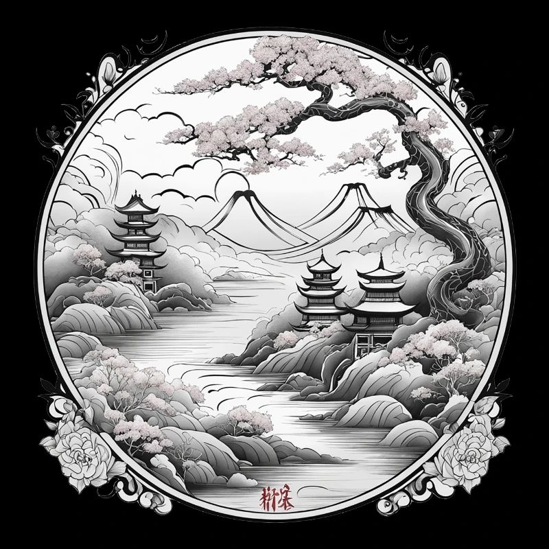 japanese landscape ring