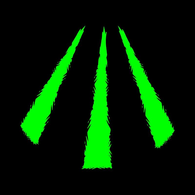 Symbole celtique Awen vert