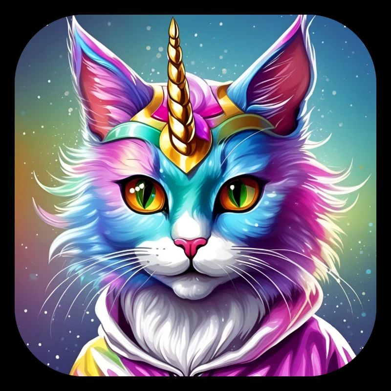 Chat licorne mignon