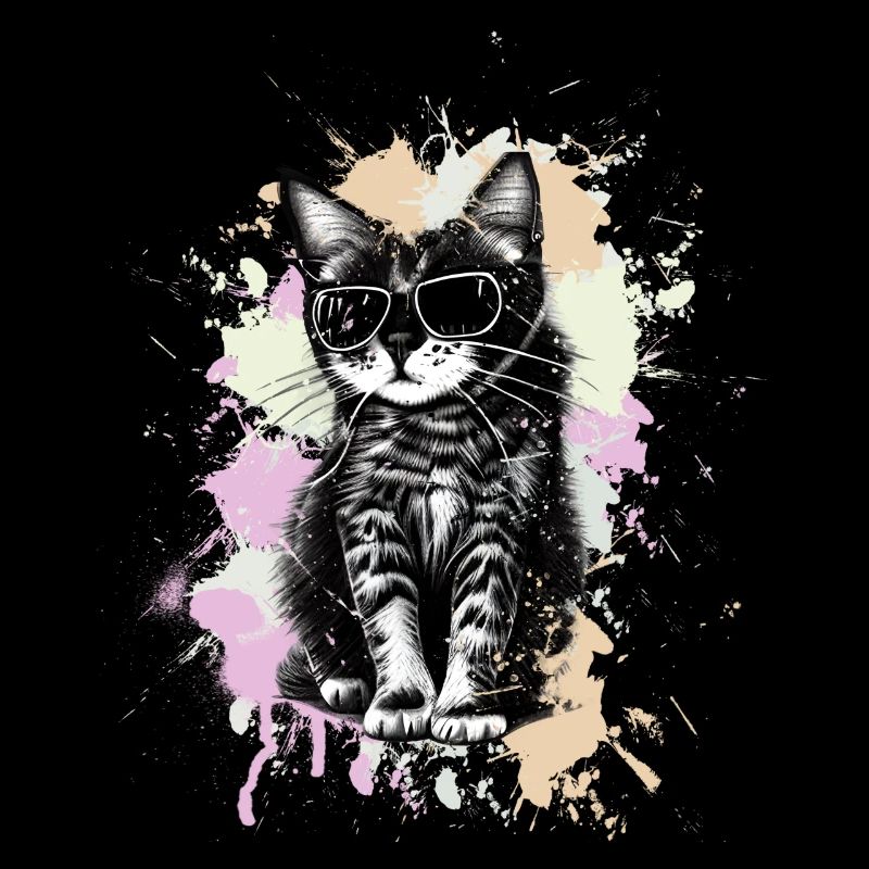 Chat cool avec des lunettes de soleil