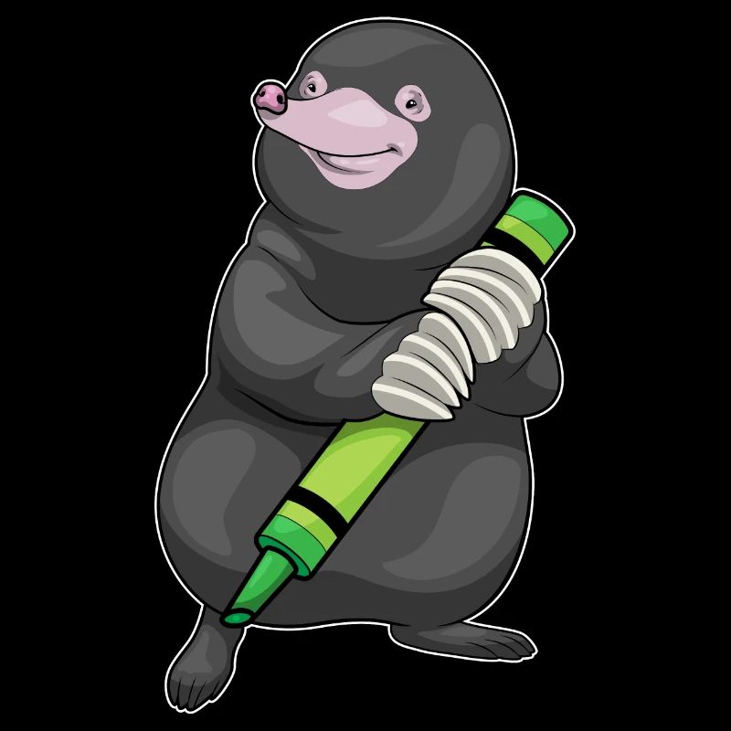 Mole Pupil Crayon School