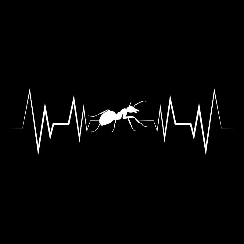 Heartbeat Ant Silhouette