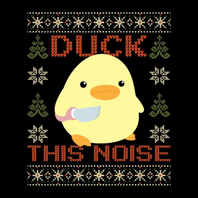 Canard avec couteau Meme - Canard ce bruit Noël