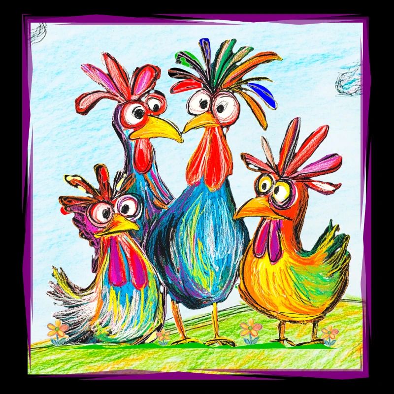 Funny chickens