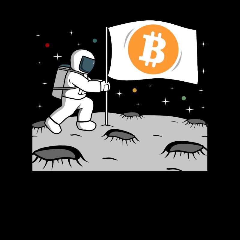 Astronaut Bitcoin Lune BTC