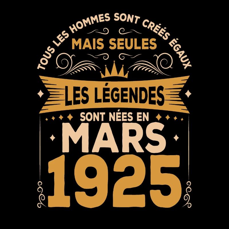 Mars 1925 Anniversaire Idée Cadeau Vintage 1925