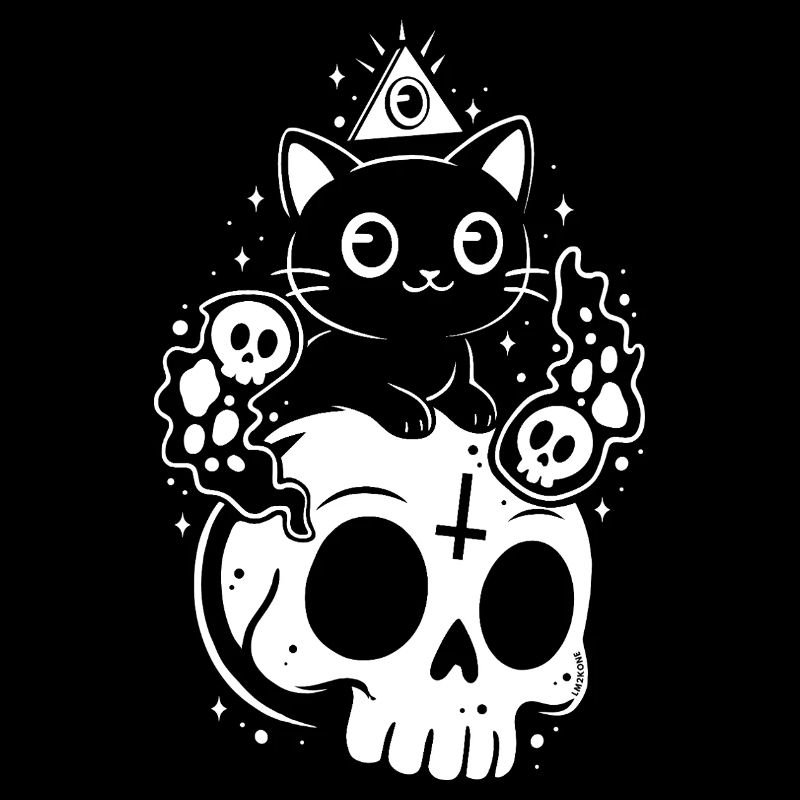 Chat crâne mystique