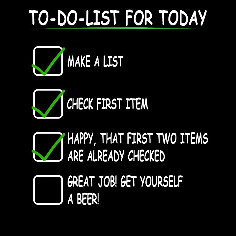 To Do List for today