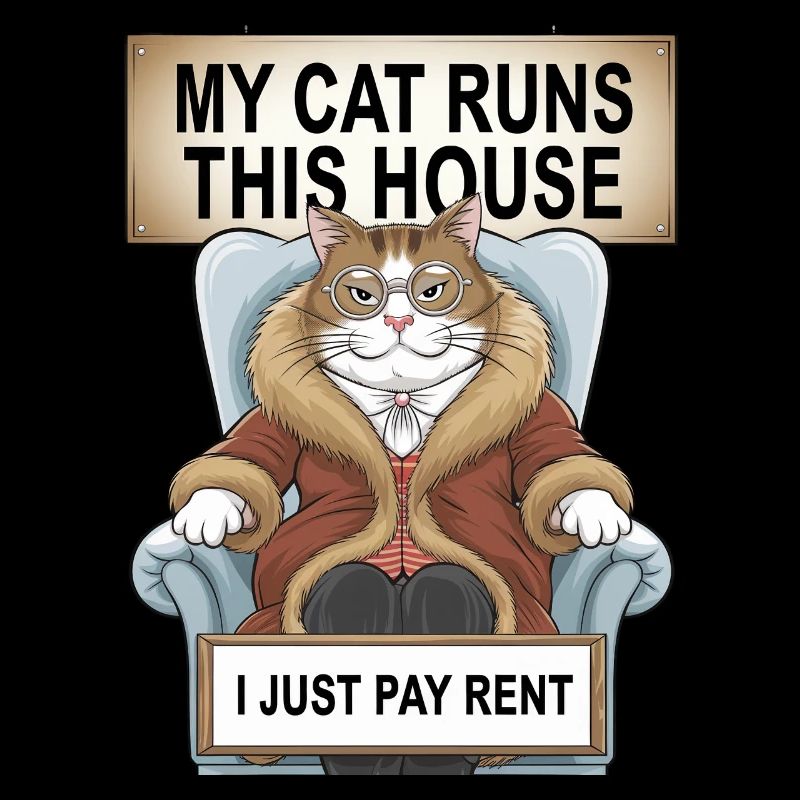 Mon chat dirige cette maison, je ne paie que le loyer