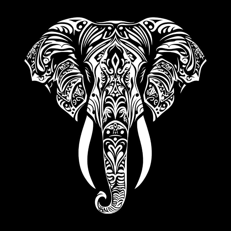 Éléphant Mandala Tribal