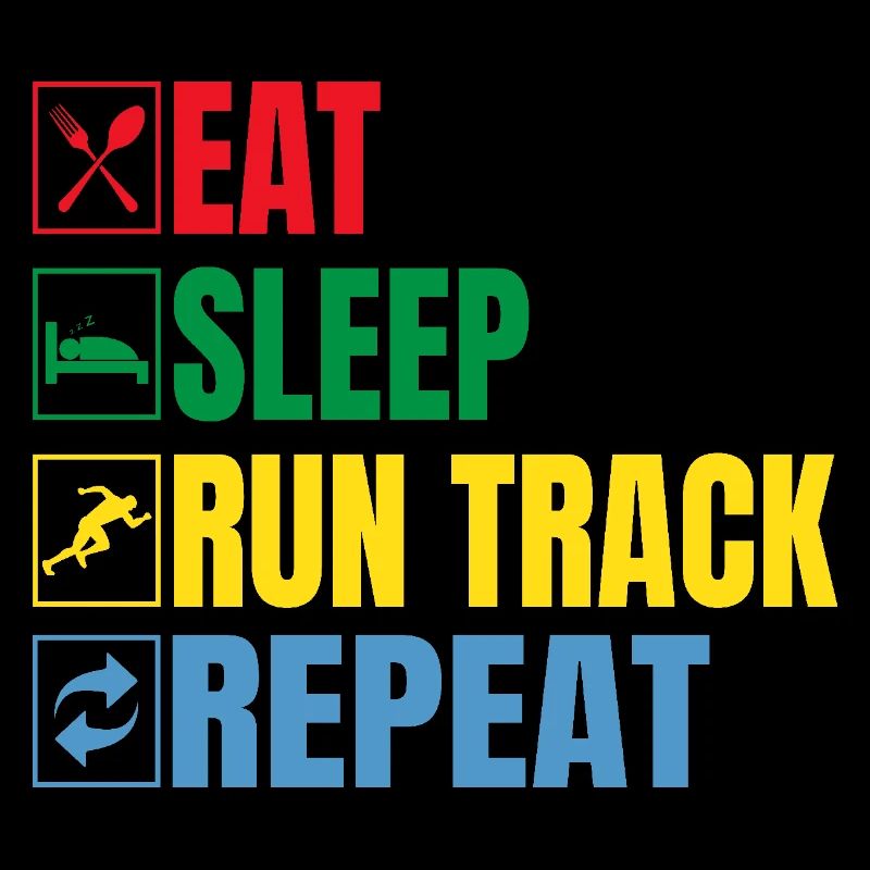 Les athlètes d’athlétisme mangent Sleep Run Track