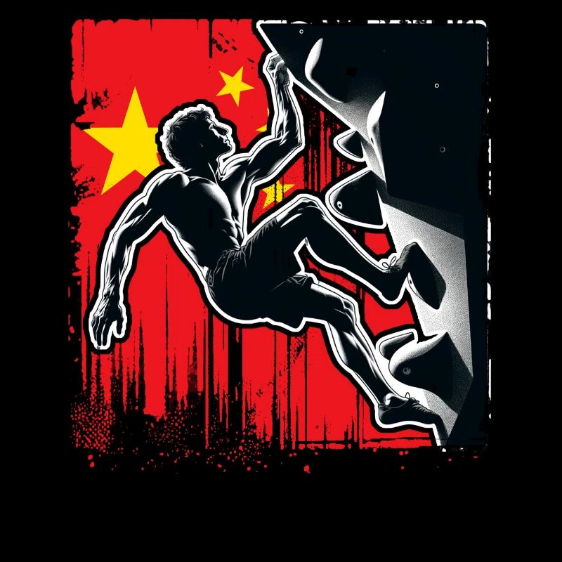 Grimpeur chinois - Escalade de bloc en détresse