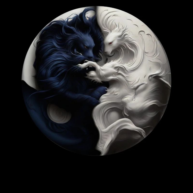 Yin Yang Noir Blanc