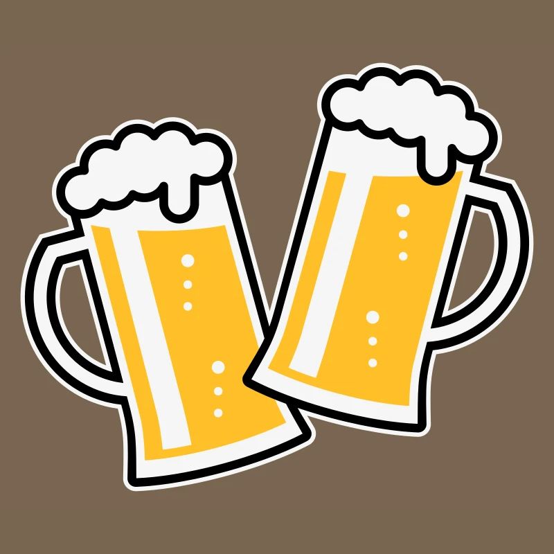2 chopes à bière Toast (bière / chope à bière / 3C)