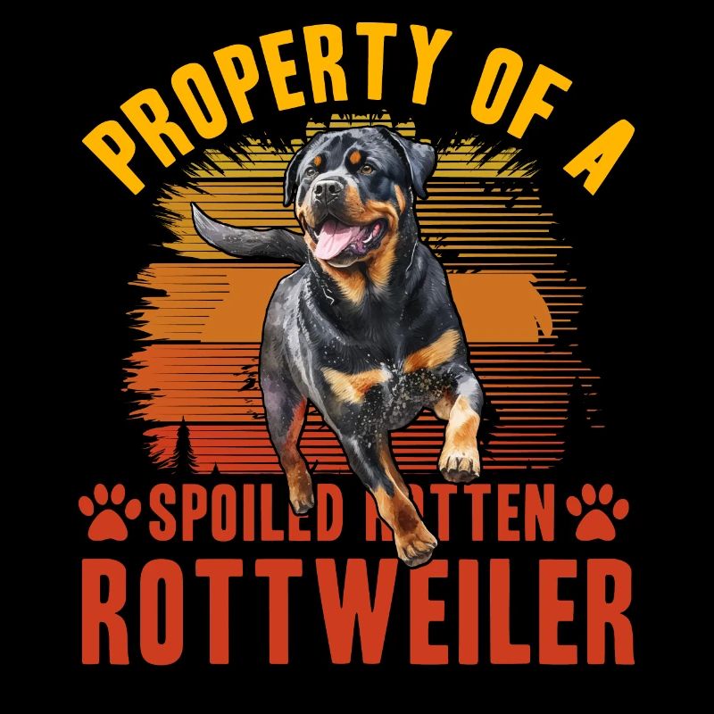 Propriété d’un Rottweiler pourri gâté